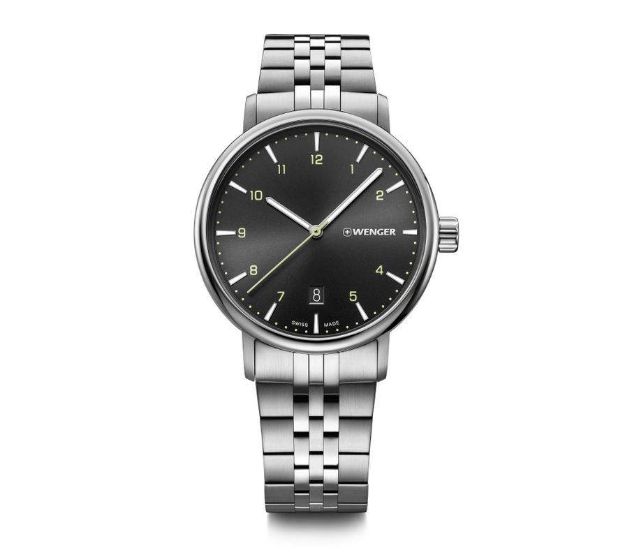 Reloj Urban Classic Dial Negro 40 mm Wenger Plata