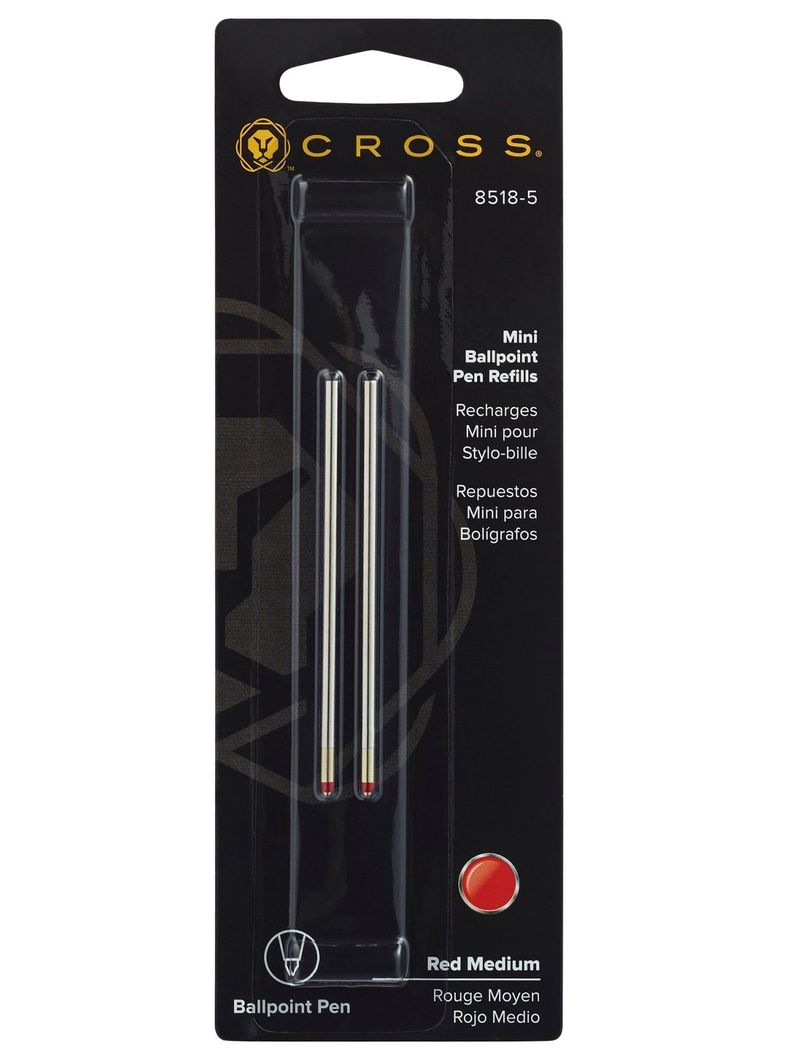 Pack Repuestos Mini Bolígrafo Cross Rojo Mediano.-0