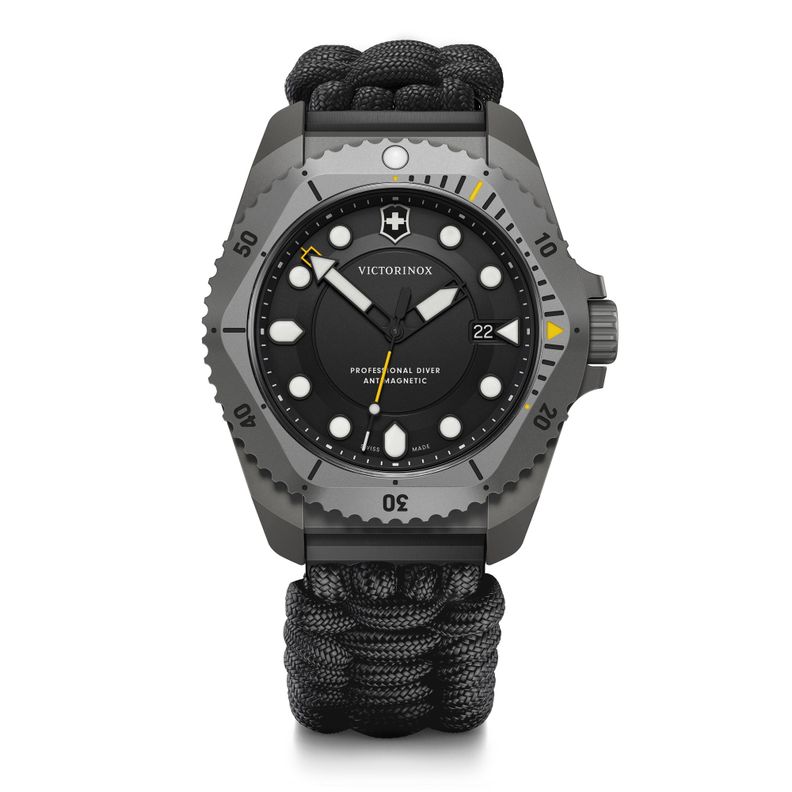 Reloj Dive Pro Quartz 43 mm paracord caja titanio Victorinox Negro Mate