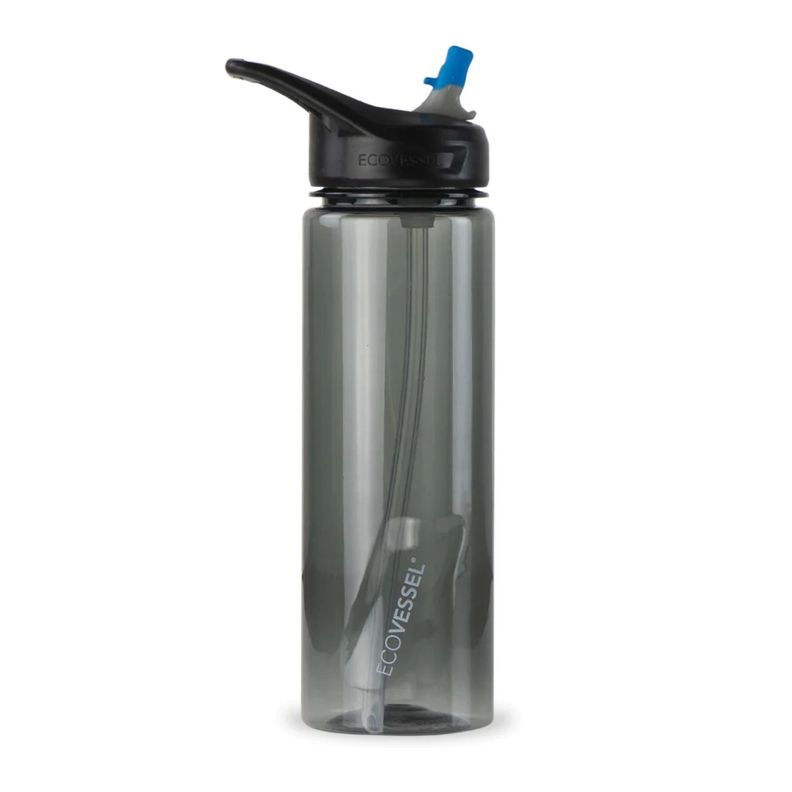 Botella deportiva bombilla 709 ml The Wave Negro.-0