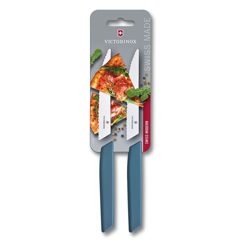 Set cuchillos para carne Swiss Modern azul 2 un-0
