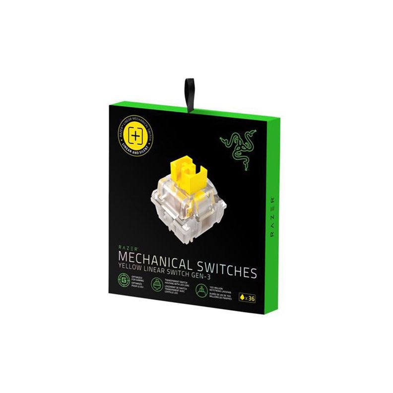Kit de 36 Switch Razer Yellow Linear 3era Generacion 3 pines-0