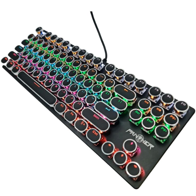 Teclado Gamer 80% PM-825R TKL Negro Switch Blue Panther-0