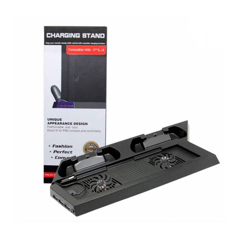 Base Vertical con Ventilacion Y Carga Compatible PS4 Fat-0