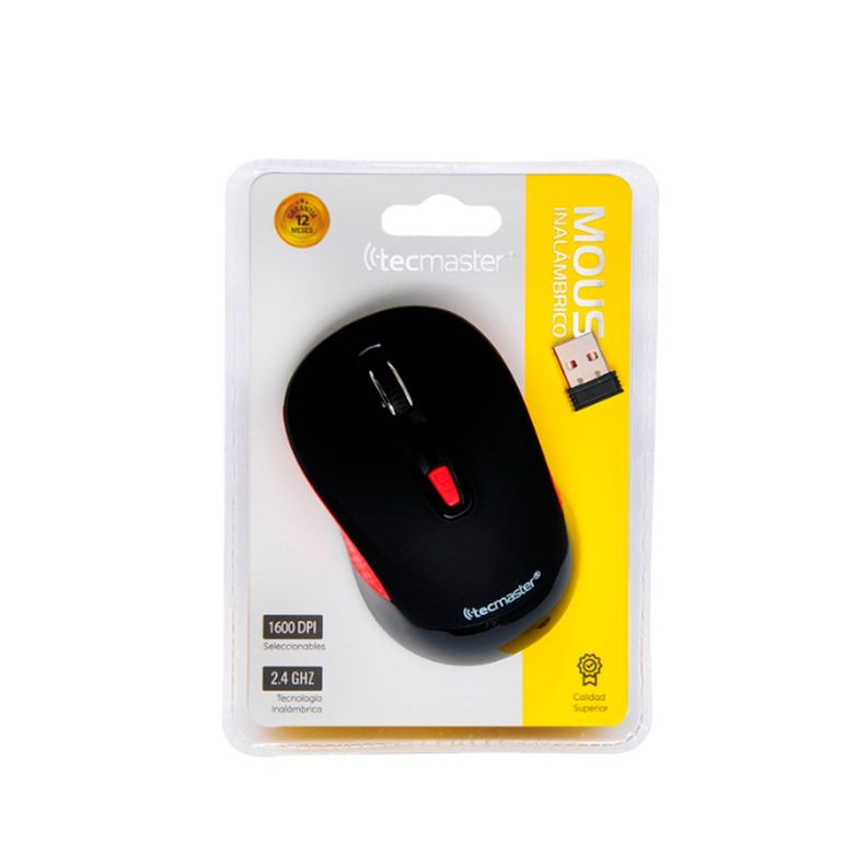 Mouse Optico Inalambrico Rojo TM-MO382RG-RD - Crazygames-2
