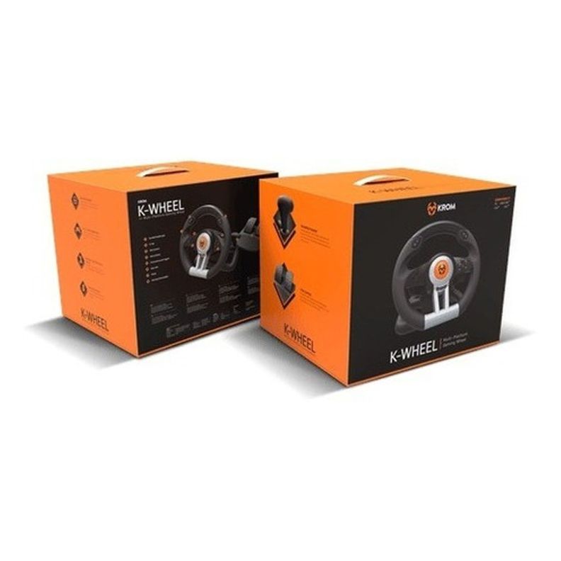 Volante Y Pedales Gamer Krom K-wheel Multiplatafoma-3