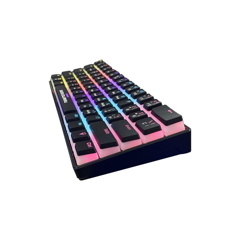 Teclado Gamer Inalámbrico 60% QK-61P8 SW Azul Ingles-2