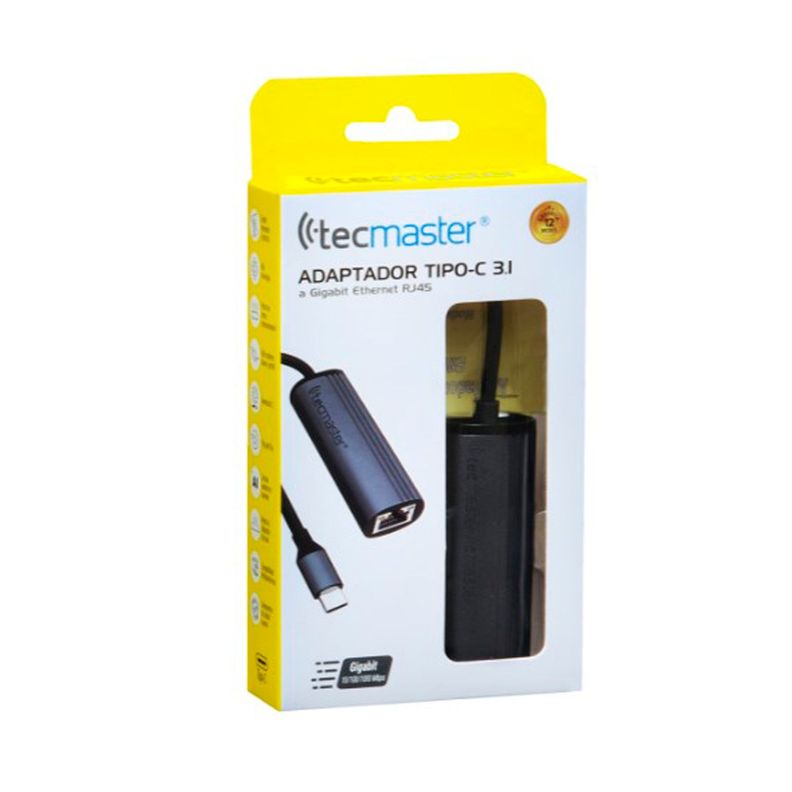 Adaptador Lan Usb Tipo-C  a Rj45 Ethernet Gigabyte TM-100537-1