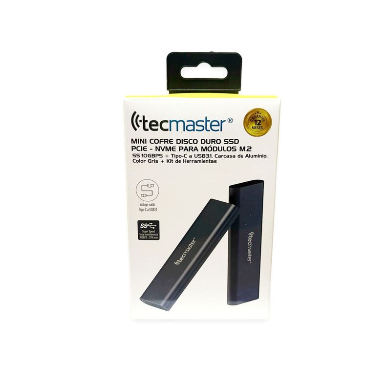 Cofre Para Disco Duro Ssd M.2 Pcie Nvme 10gbps TM-100542-1