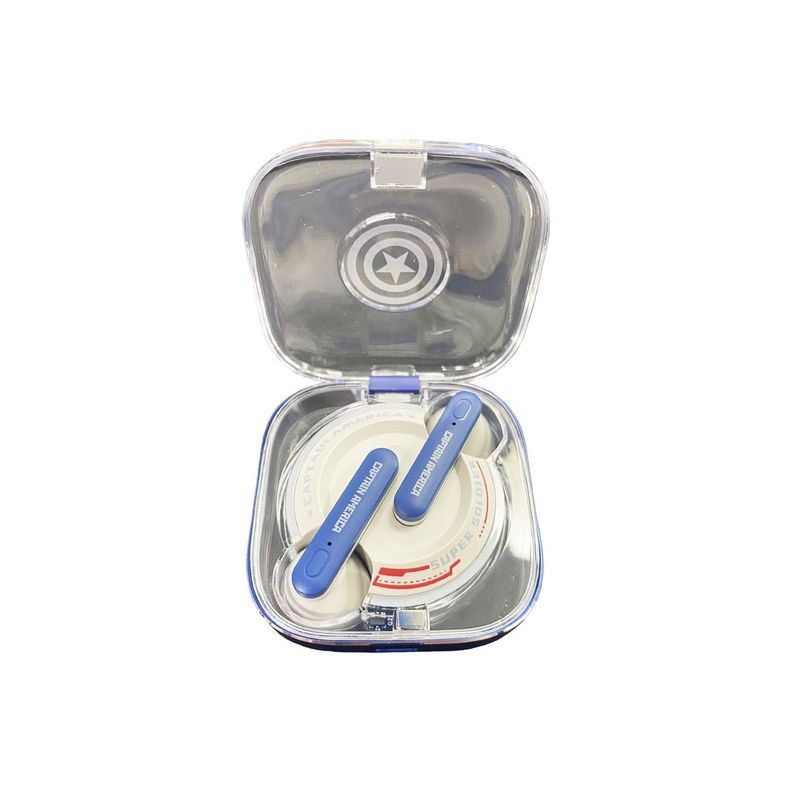 Audifono Bluetooth 5.3 Lenovo QS-28 Marvel Capitan America-1