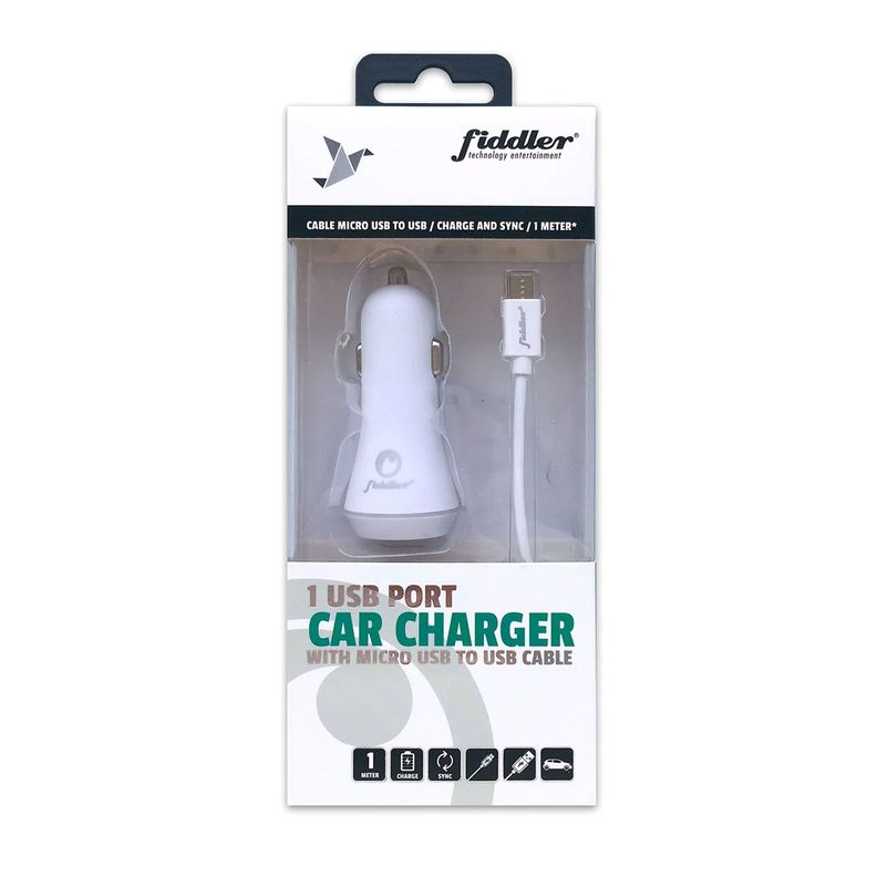 Cargador De Auto 2 Puerto USB + Cable Micro USB FD-C0034-0