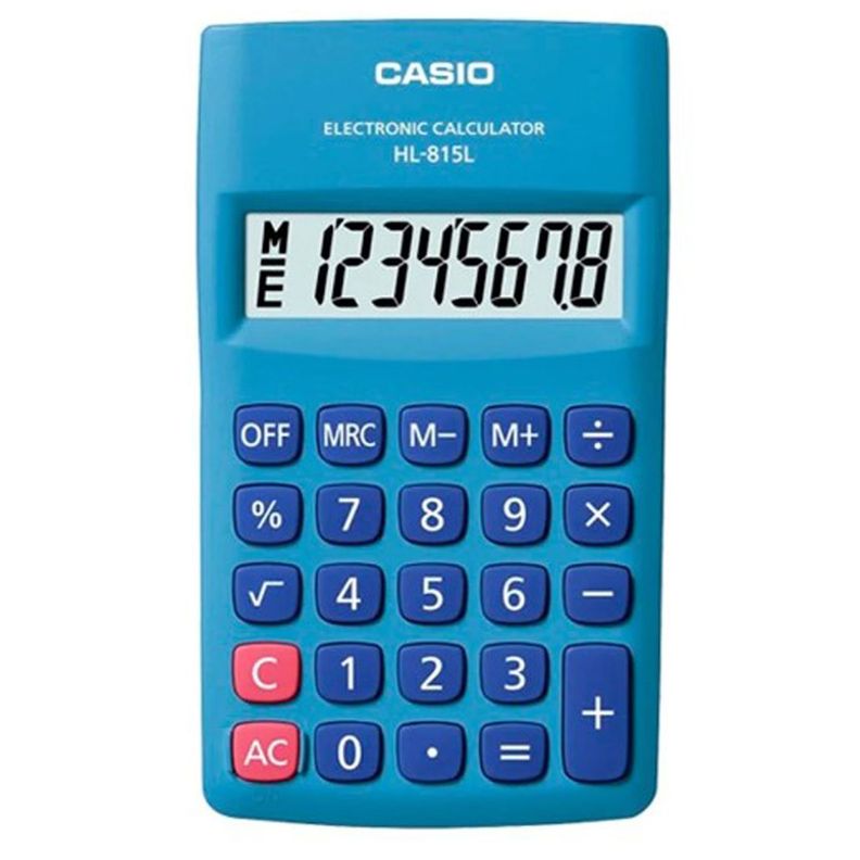Calculadora De Bolsillo Casio HL-815L  Azul - Crazygames-0