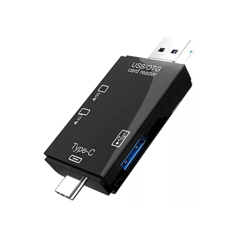 Adaptador Otg Y Lector De Memoria 6 En 1 Usb A Y Tipo C-0
