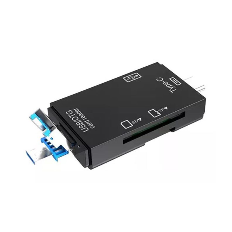 Adaptador Otg Y Lector De Memoria 6 En 1 Usb A Y Tipo C-2