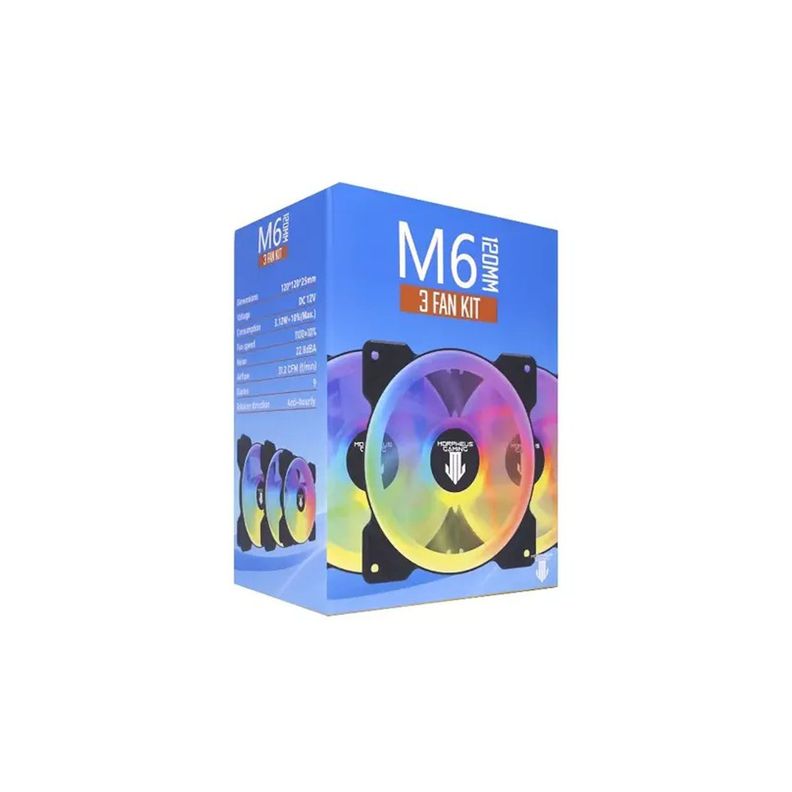 Kit De 3 Ventiladores 120mm + Controladora RGB Morpheus M6-0