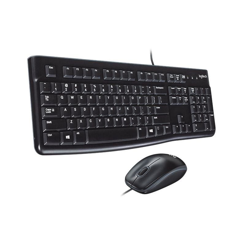 Kit De Mouse Y Teclado Alambrico Logitech MK120 Black-0