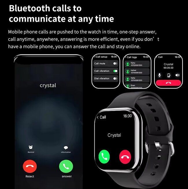 Reloj Inteligente Serie Watch 10 Memoria Bluetooth Llamadas-1