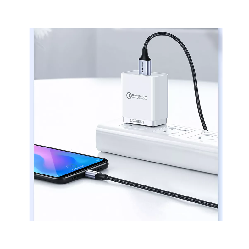 Cable Usb-A a Usb-C Trenzado Aluminio Niquelado 2m Ugreen-1