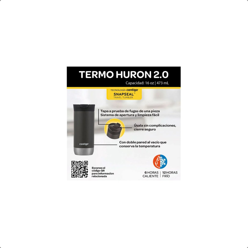 Vaso térmico Contigo Huron 2.0 liso color blue corn 473ml-6
