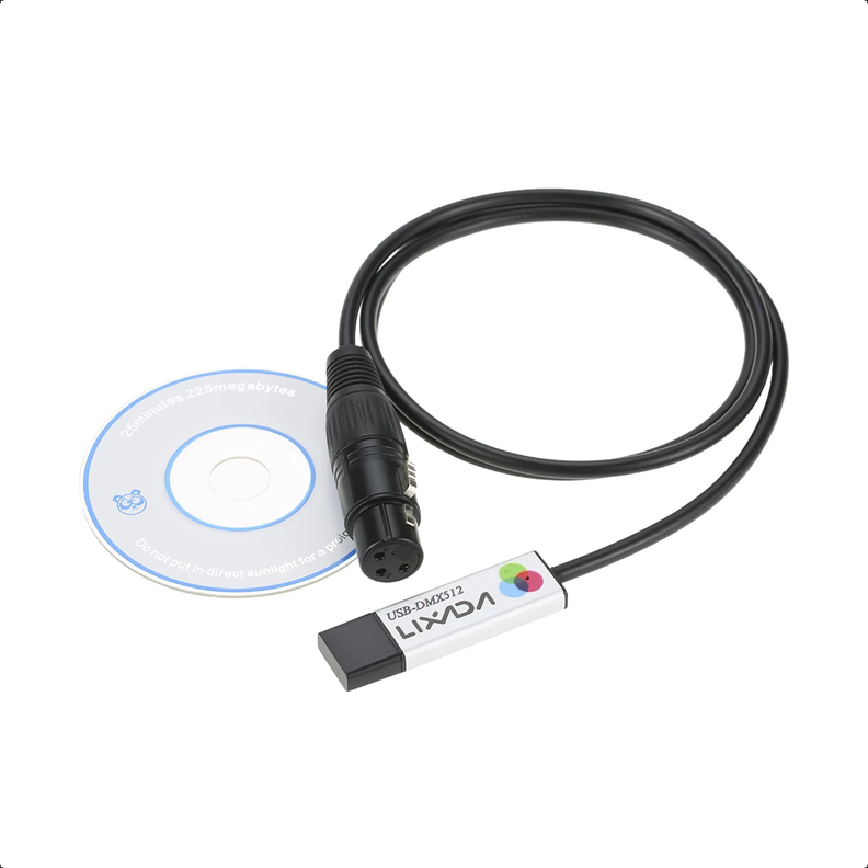 Cable Usb Dmx Dmx512 Interfaz Adaptador Led Luces Dj-3
