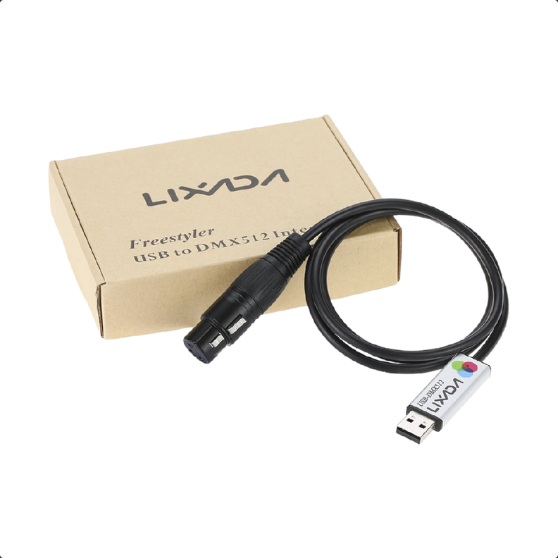 Cable Usb Dmx Dmx512 Interfaz Adaptador Led Luces Dj-6