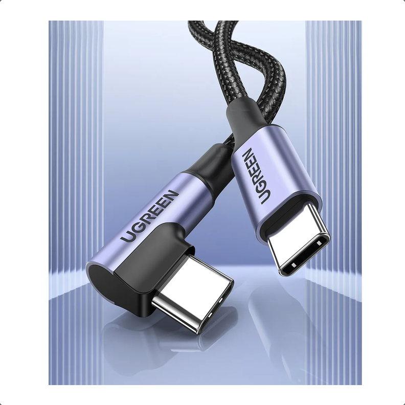 Cable Usb C A Usb C Carga Rápida De 60w 90° 2 Metros Ugreen-1