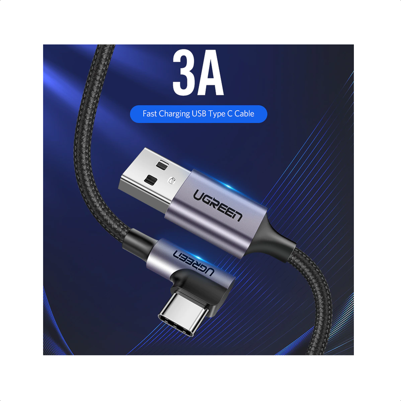 Cable USB a USB tipo C 90° 60w 2 Metros UGREEN -2
