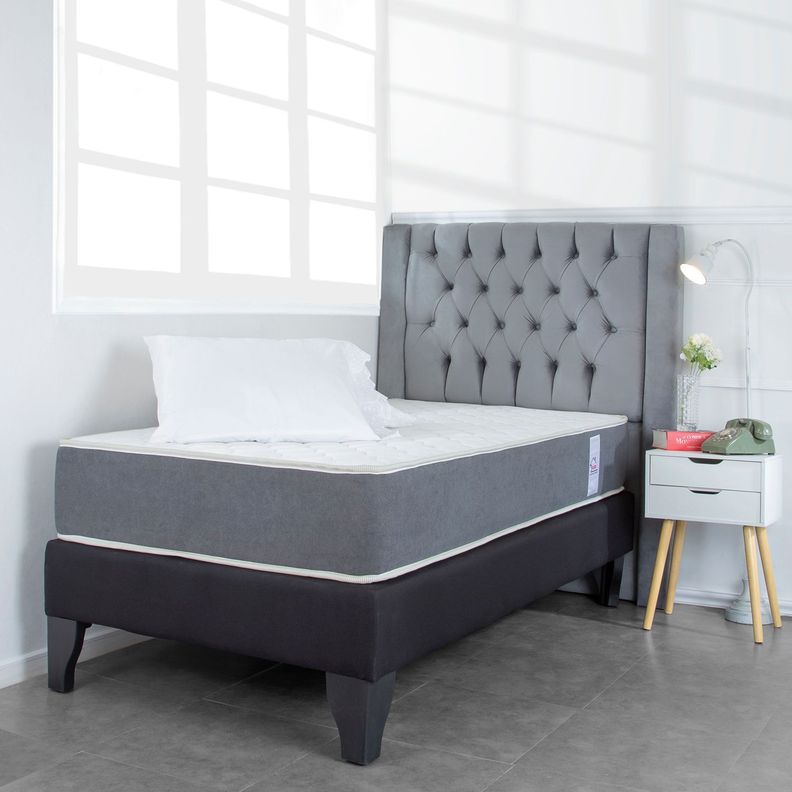Base de cama Focus 1.5 plazas lino negro-0