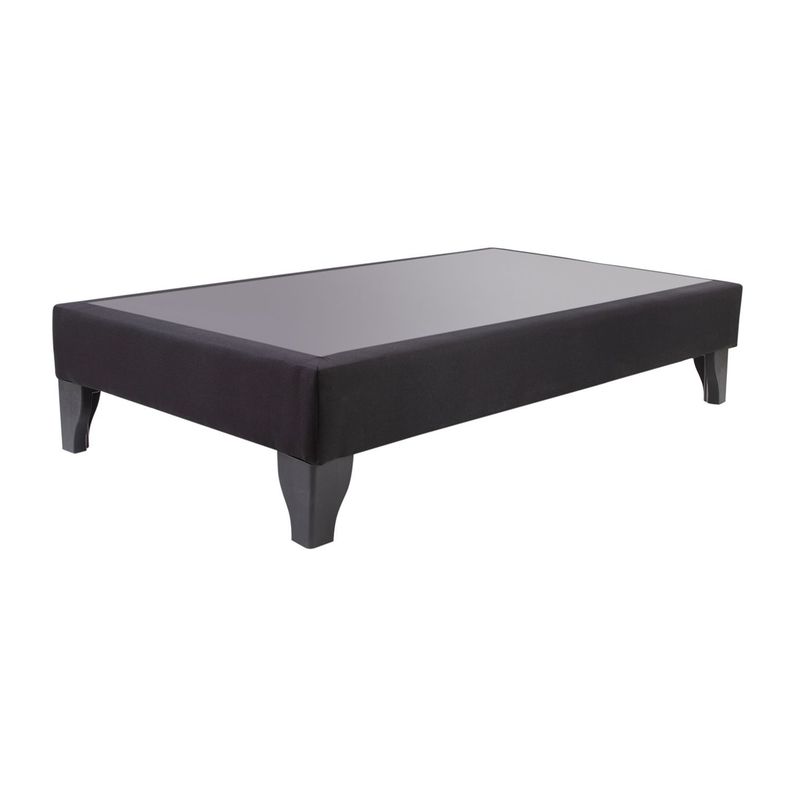 Base de cama Focus 1.5 plazas lino negro-1