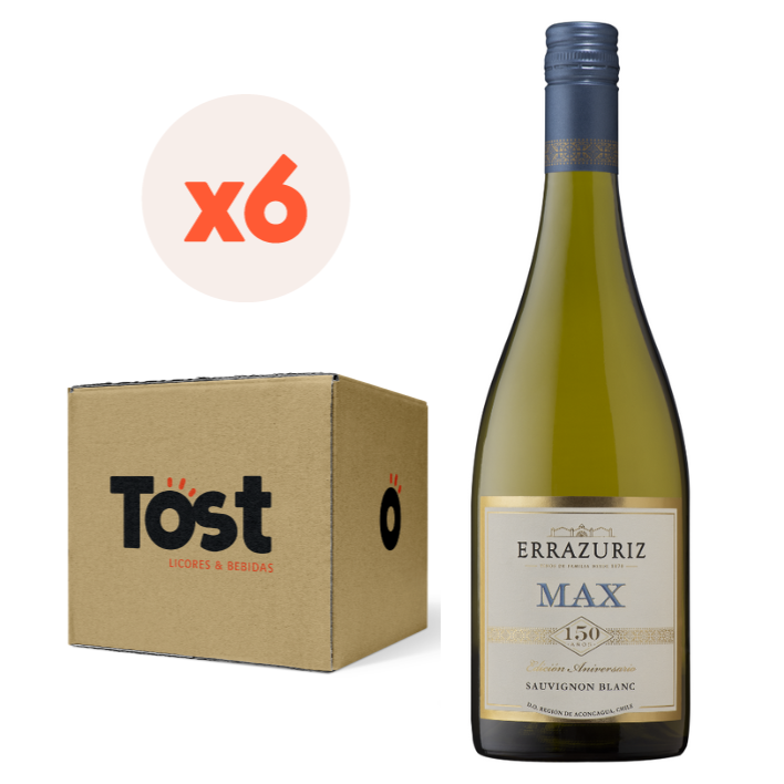 6x Vino Errázuriz Max Sauvignon Blanc 750cc-0
