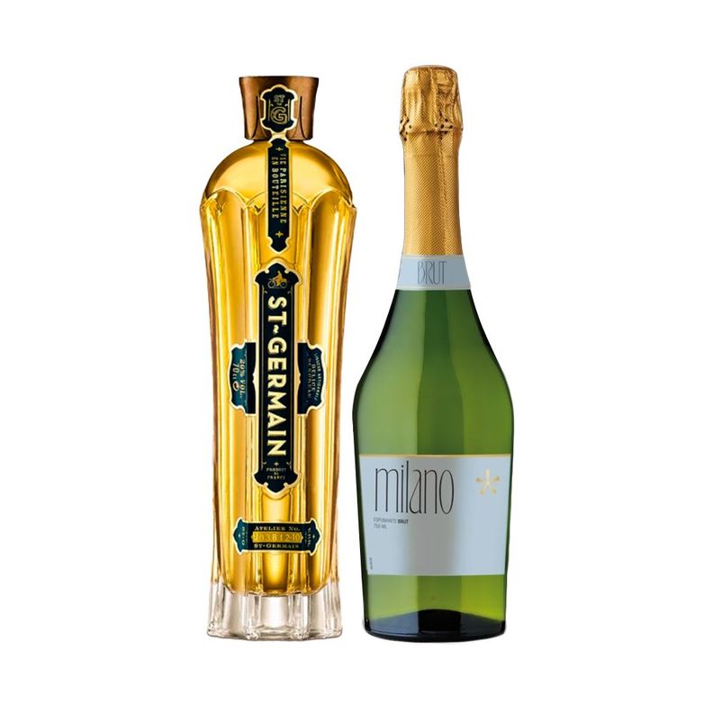 Licor Saint Germain 750cc + Espumantes Milano Brut 750cc-0