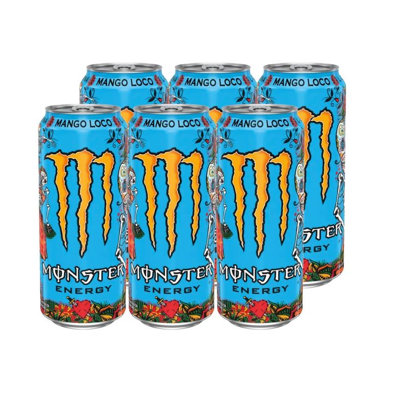 6x Bebida Energetica Monster Mango Loco 470cc