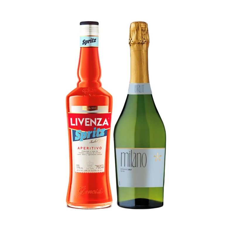 Licor Livenza Spritz 750cc + Espumantes Milano Brut 750cc-0