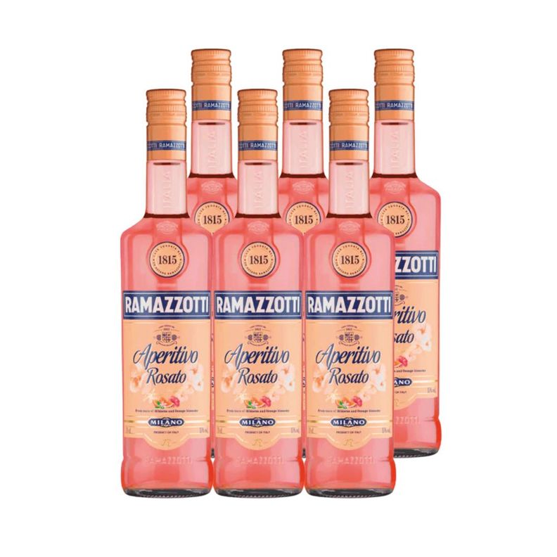 6x Licor Ramazzotti Aperitivo Rosato 15° 700cc-0
