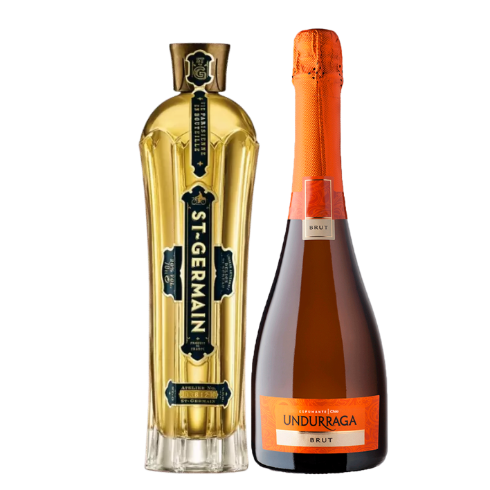 Pack Licor Flor De Sauco St. Germain 750cc + Espumante Undurraga 750cc-0