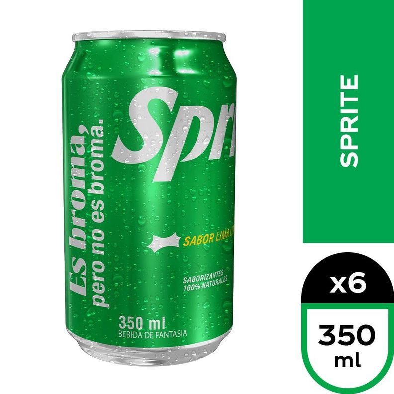 6x Bebida Sprite Regular Lata 350cc-0