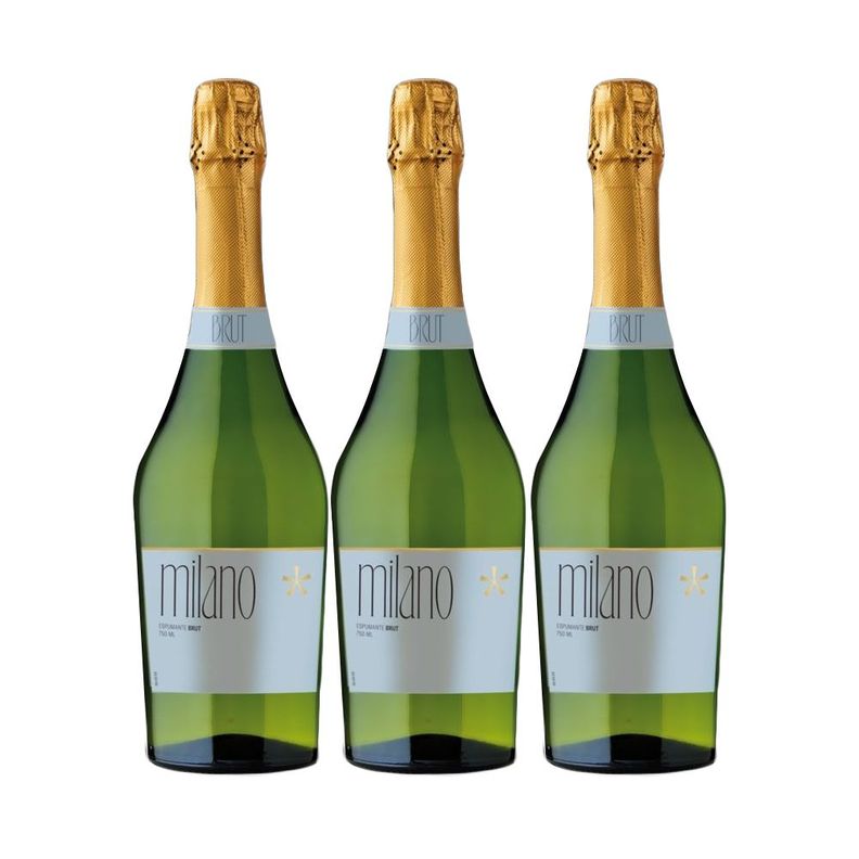 3x Espumantes Milano Brut 750cc-0