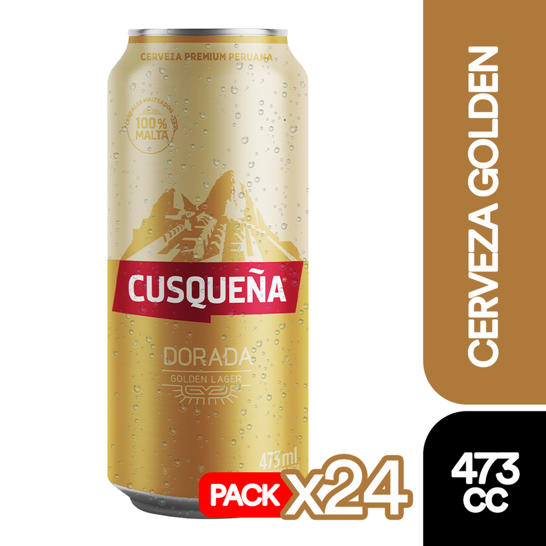 24X Cerveza Cusquena Lata 4,8 473Cc