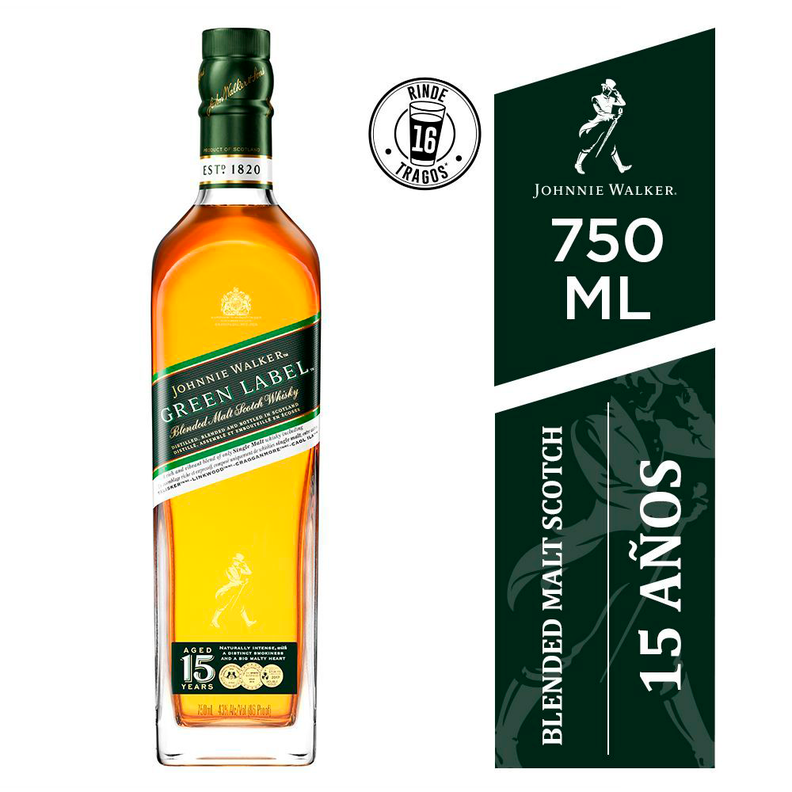 Whisky Johnnie Walker Green Label 40° 750Cc-0