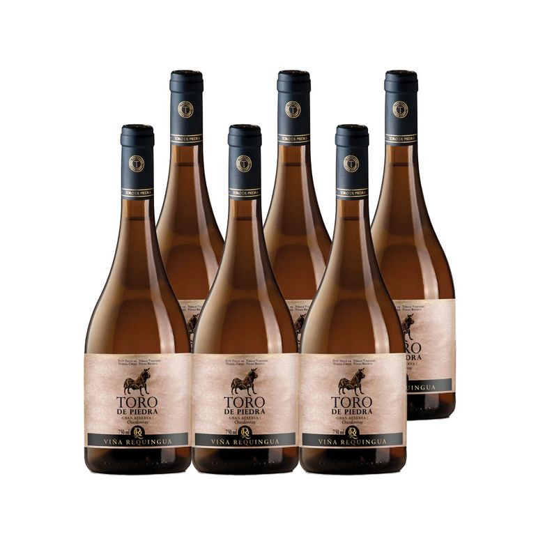 6x Vino Toro de Piedra Gran Reserva Chardonnay 750cc-0