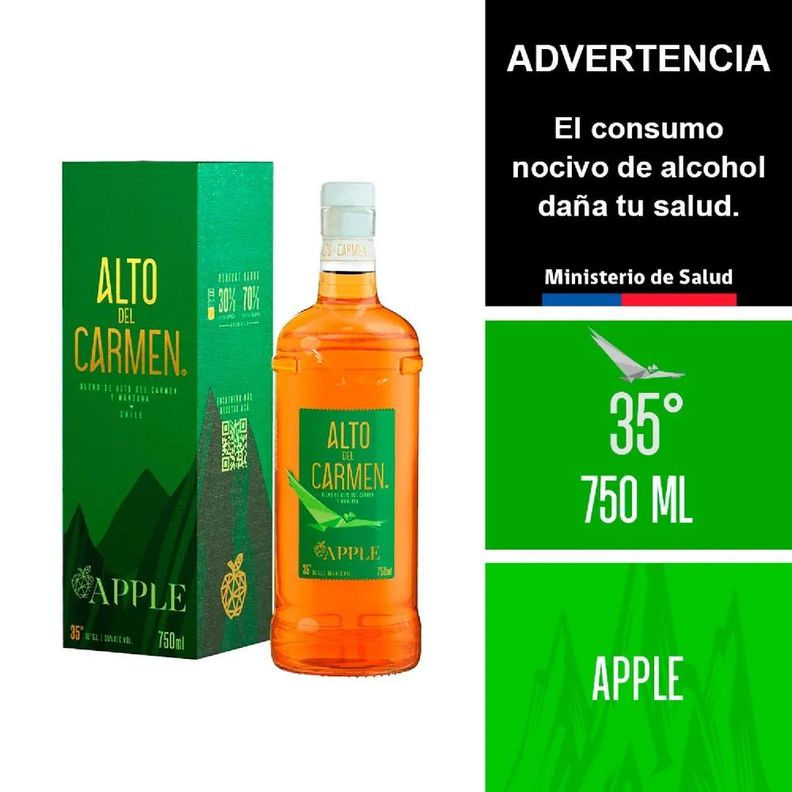 Pisco Alto del Carmen Apple 35º 750cc-0
