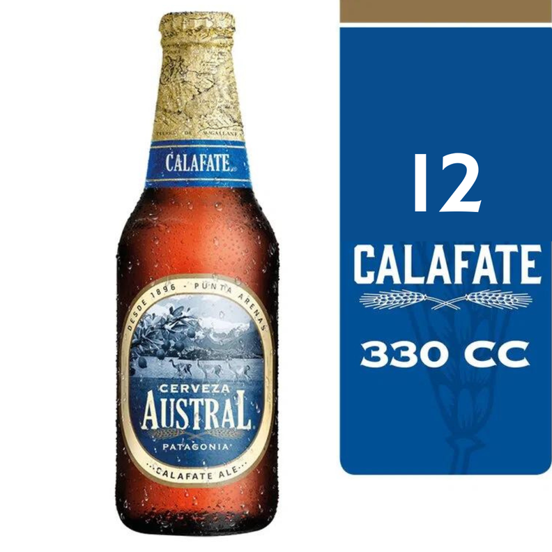 12X Cerveza Austral Calafate Botellín 5° 330Cc-0