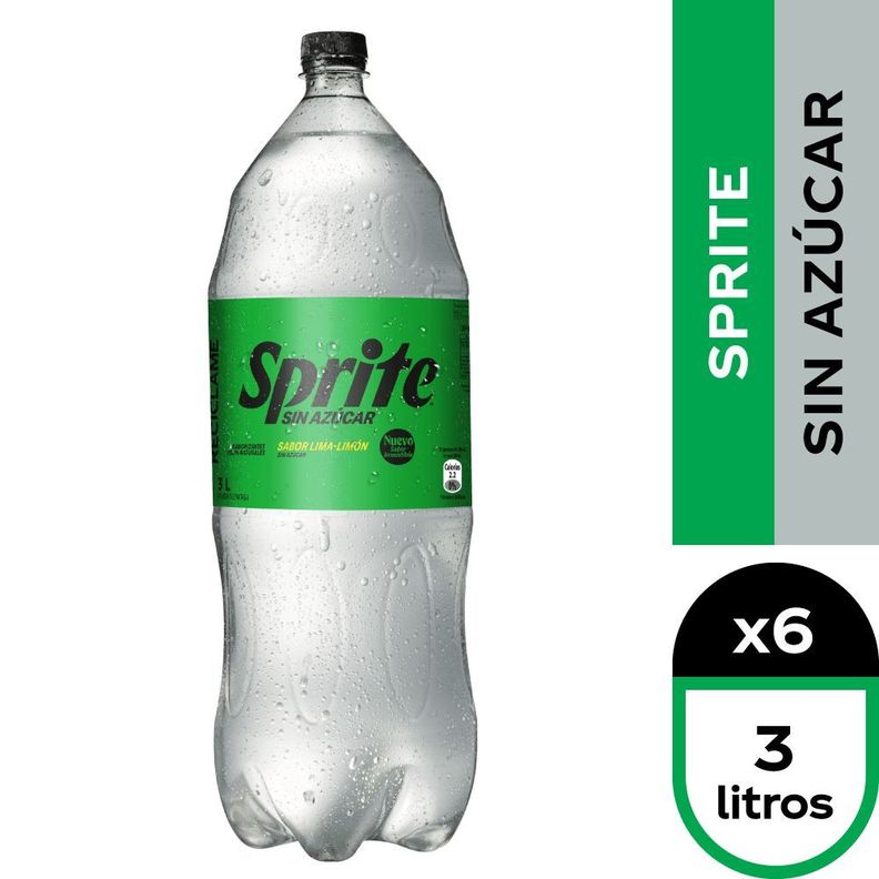 6x Bebida Sprite Sin Azúcar 3000cc-0