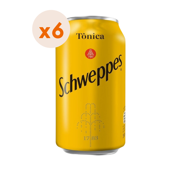 6x Agua Tónica Schweppes Lata 350cc-0