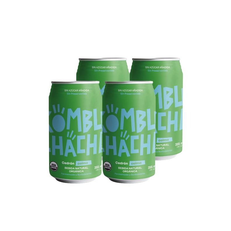 4x Kombuchacha Cedrón Lata 350cc-0
