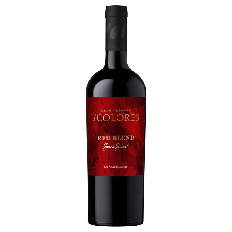 Vino 7 Colores Gran Reserva Red Blend Semi Sweet 14° 750cc-0