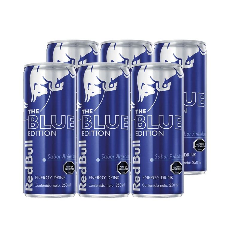 6x Bebida Energética Red Bull Blue Edition 250cc-0
