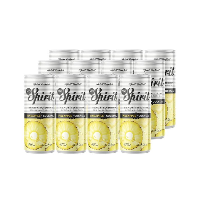 12x Cóctel MG Spirit Pineapple 330cc-0