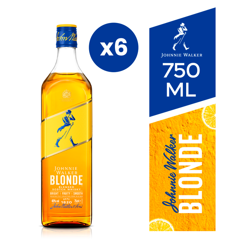 6x Whisky Johnnie Walker Blonde 750ml-0
