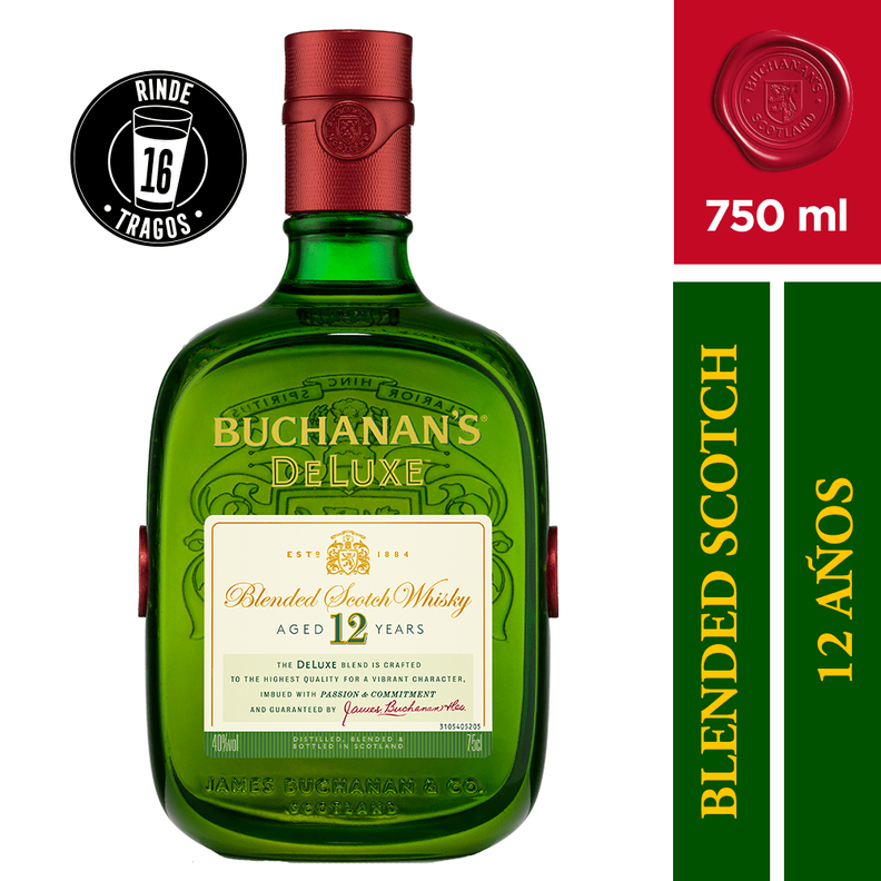 Whisky BuchananS 12 Años 40° 750Cc-0